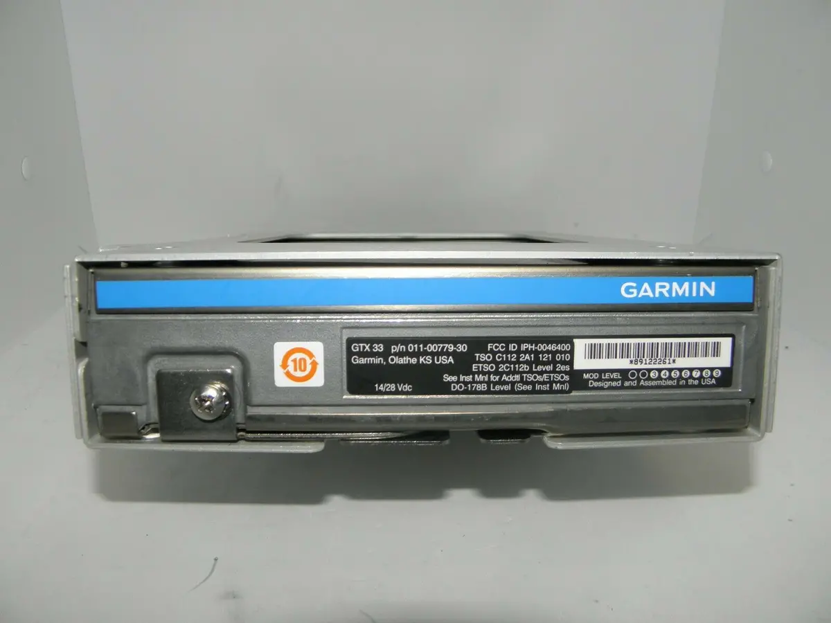 Pre-Owned Garmin Gtx-33 Remote-Mounted Transponder **W/ Es Upgrade** 1