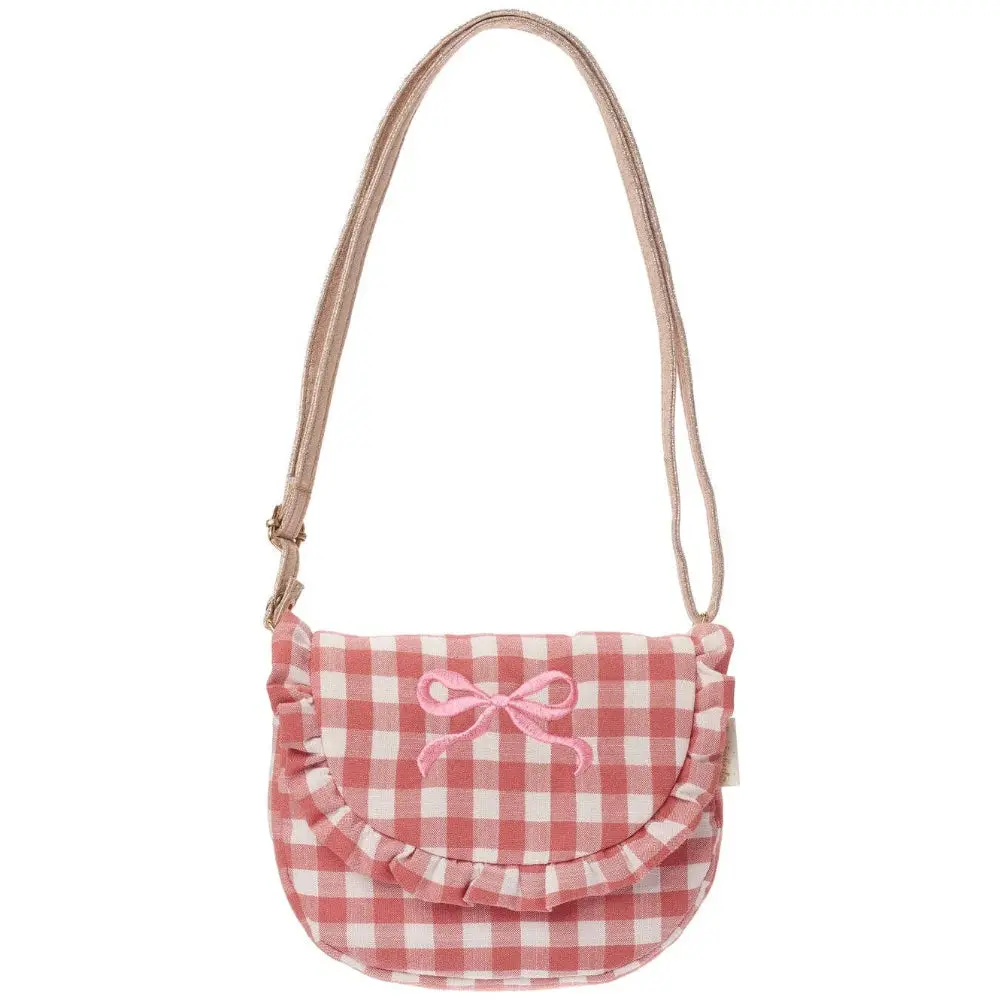 Rockahula Kids Red Gingham Ruffle Bag - 5.5" X 6.7" 1