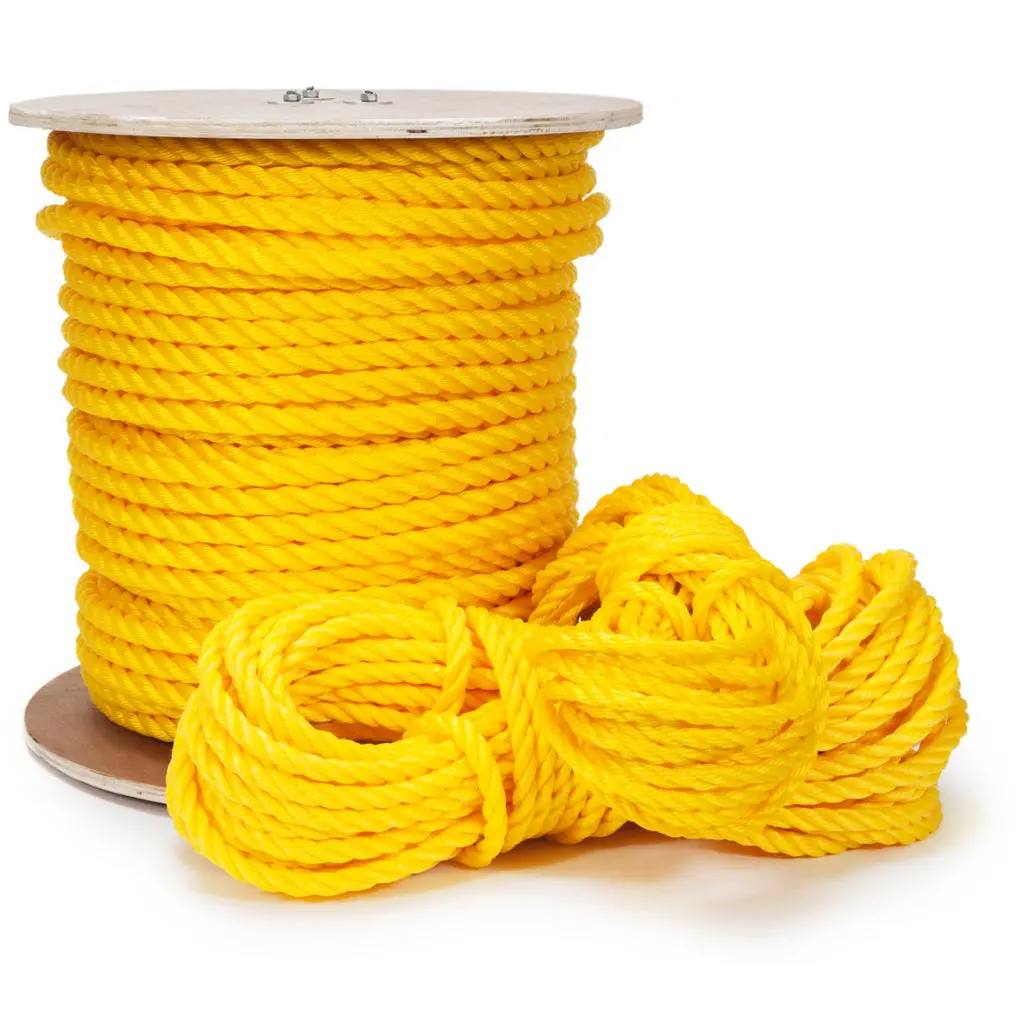 Polypropylene 5/8" Twisted Yellow Rope 6985Lbs Bs 1