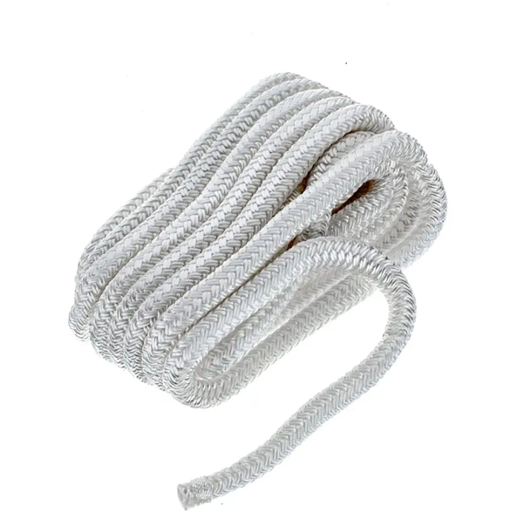 Braided Nylon Dock Line W/Eye 5/8" X 30' White 1