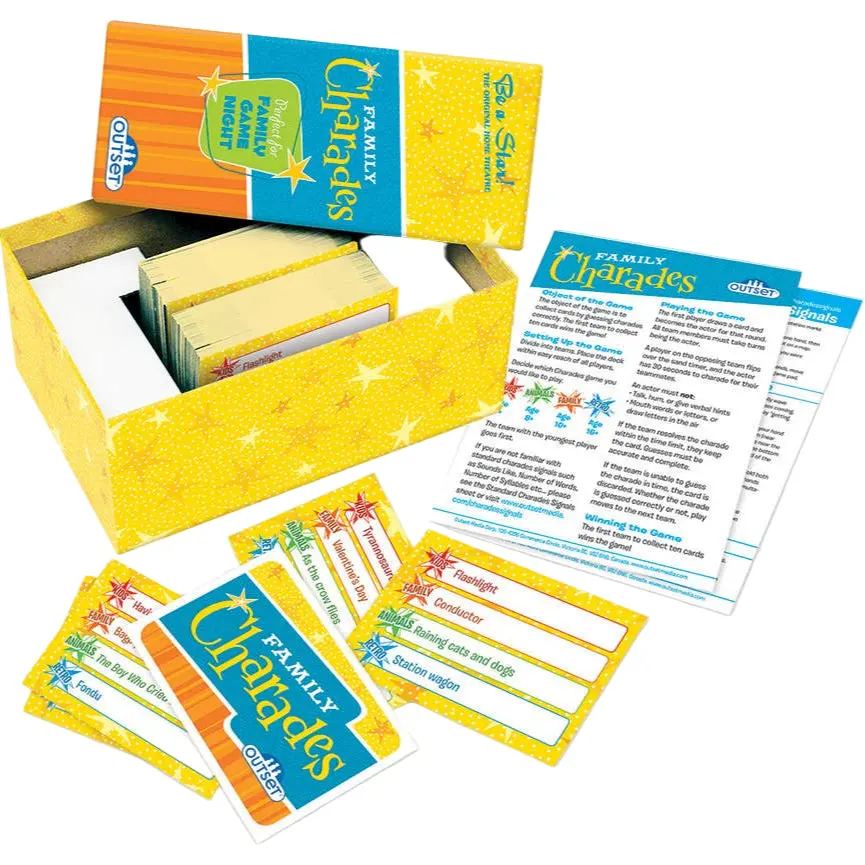 Outset "Family Charades" Party Card Game 1