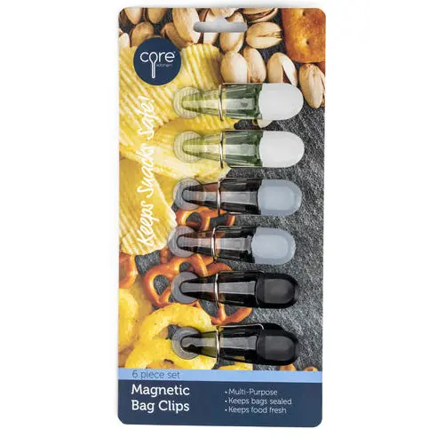Core Kitchen Assorted Bag Clips - 6 Pc. 1