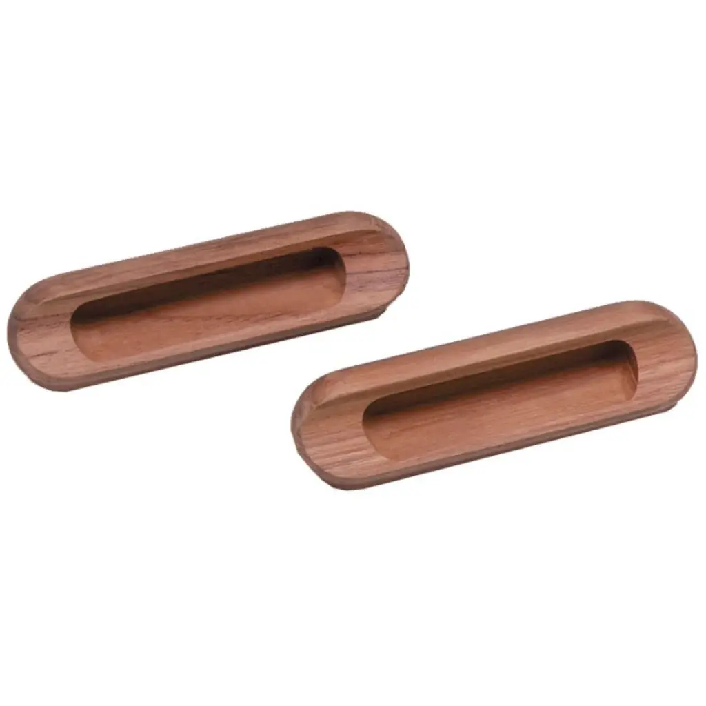 Oblong Teak Drawer Pull 1