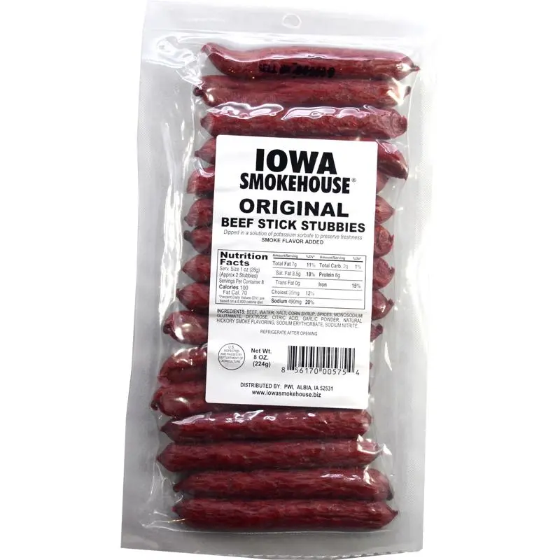 Iowa Smokehouse Beef Sticks - 8 Oz. & 24 Oz. 1