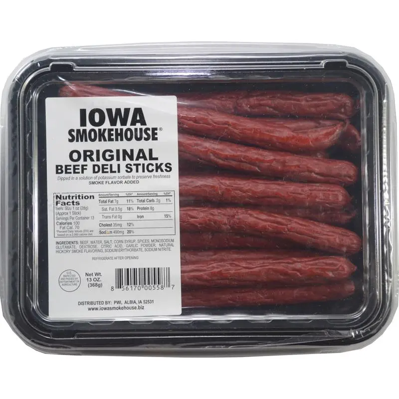 Iowa Smokehouse Beef Deli Sticks - 13 Oz. 1