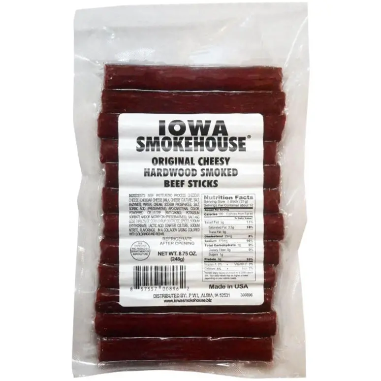 Iowa Smokehouse Beef Sticks W/ Cheese - 8.5 Oz. 1