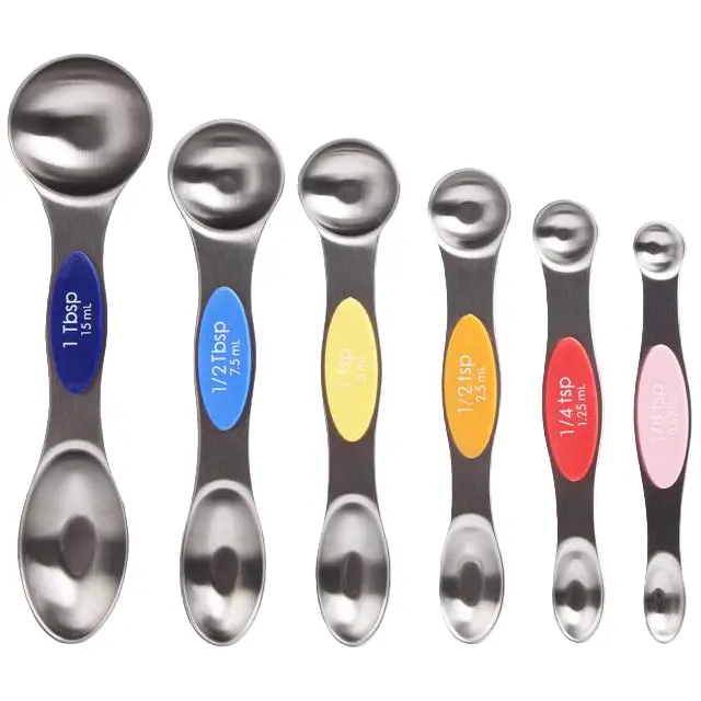 Core Kitchen Magnetic Stainless Steel Measuring Spoons - 6 Pc. 1