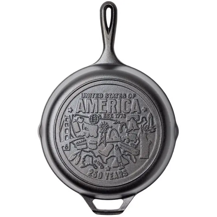 Lodge Cast Iron America Semiquincentennial (250Th) Skillets - 10.25" & 12" 1