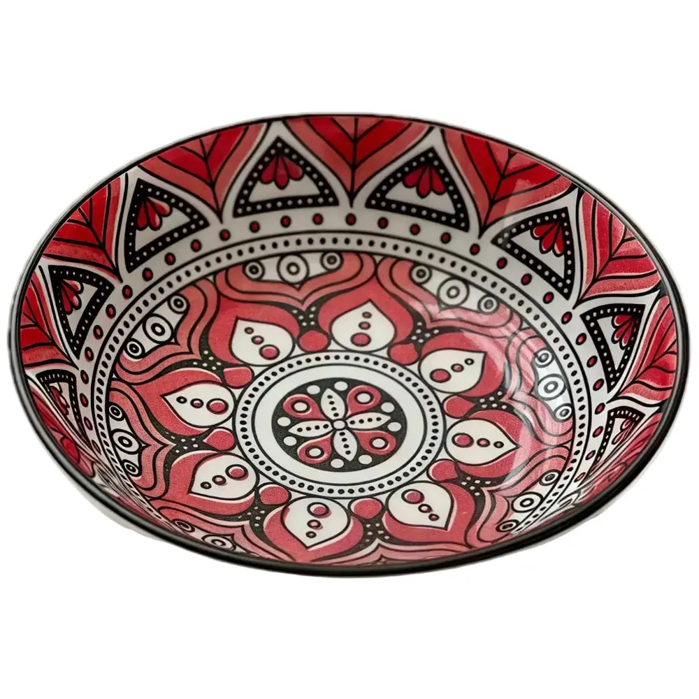Otterware Hand-Painted Ceramic Bohemian Sauce Dishes - 3.8" 8