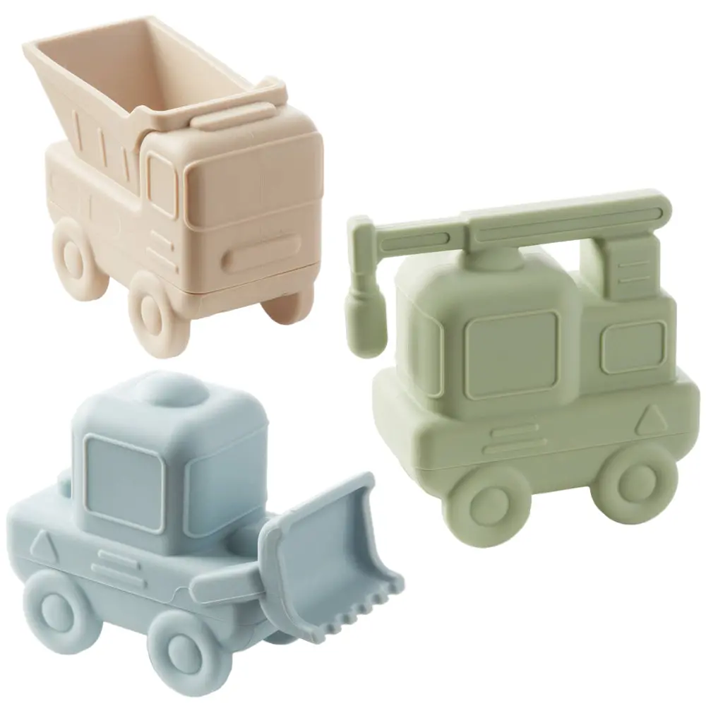 Ali + Oli Silicone Truck Baby Bath Toys - 3 Pc. 1