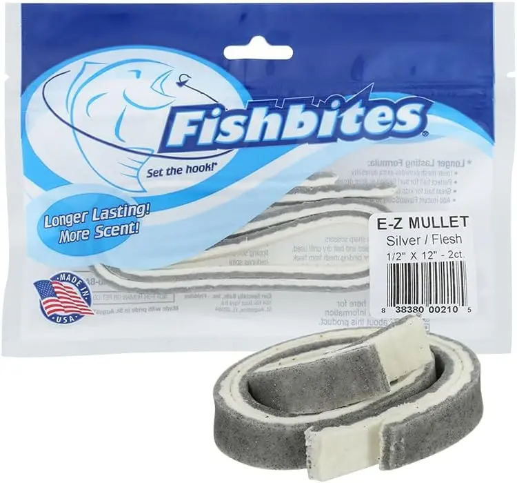 Fishbites E-Z Footlong Bait Strips (Mullet) - 2 Pc. 1
