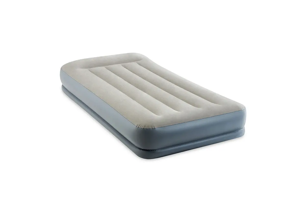 Intex Dura-Beam Standard Pillow Rest Air Mattress 12" Twin With Built-In Electric Pump 1