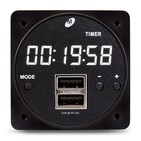 Mid-Continent Ch93hp Digital Clock/ High Power Usb Charger- Usb A/A 1