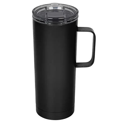 Fifty/Fifty 20Oz Stainless Steel With Pp Lid Tall Mug Black 1