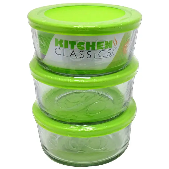 Kitchen Classics Clear 4-Cup Glass Storage Containers - 3 Pc. 1