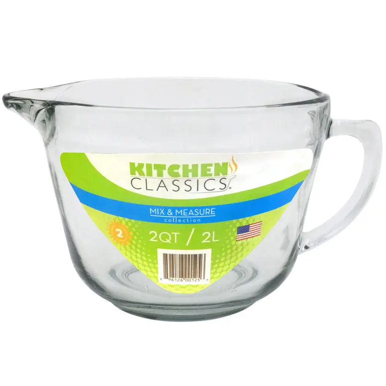 Kitchen Classics Clear Glass Batter Bowl - 2 Qt. 1
