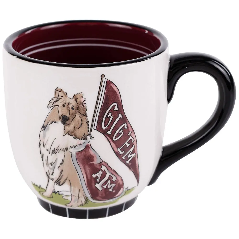 Glory Haus Ceramic Texas A&M Reveille Mascot Mug - 16 Oz. 1