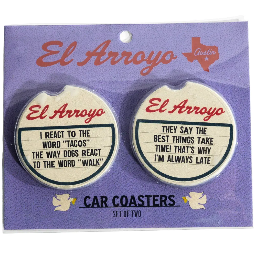 El Arroyo Ceramic Car Coasters - 2 Pc. 1