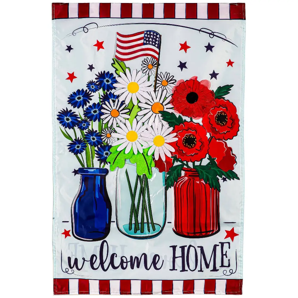 Evergreen "Welcome" Themed House Flags - 28" X 44" 32