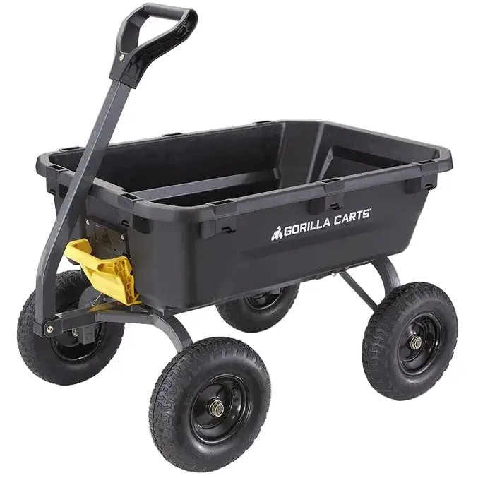 Gorilla 4-Wheel Polyresin Dumping Cart (1,200 Lb.) 1