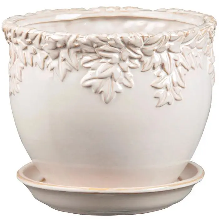 Border Concepts Ceramic Ivy Jardinere Planter - 7.5" 1
