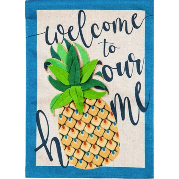 Evergreen "Welcome" Themed House Flags - 28" X 44" 35