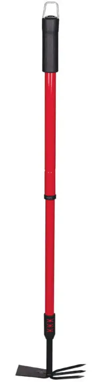 Bond Steel Telescopic 3-Tine Shrub Rake / Hoe - 37" 1