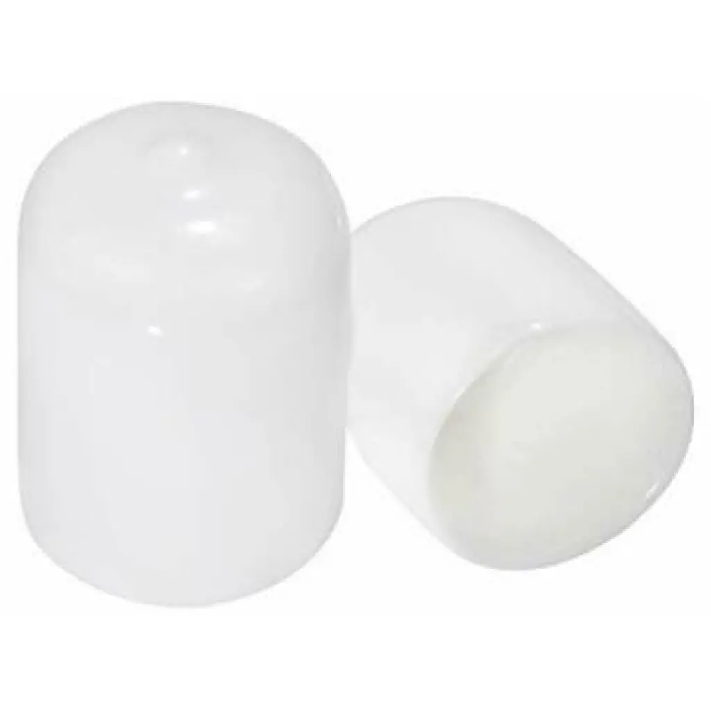 Soft Vinyl Tube End - 3/4" White 1