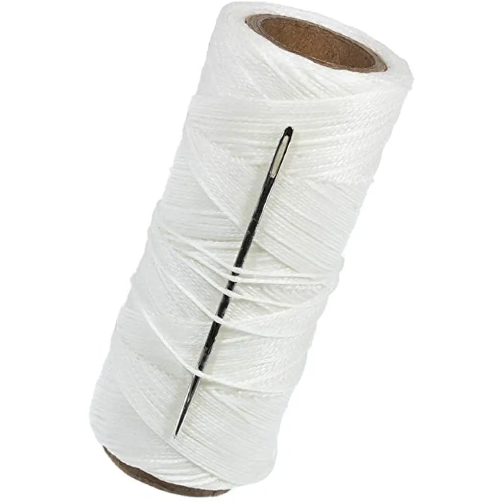 Waxed 8Oz Polyester Sailmakers Twine & Needle 1