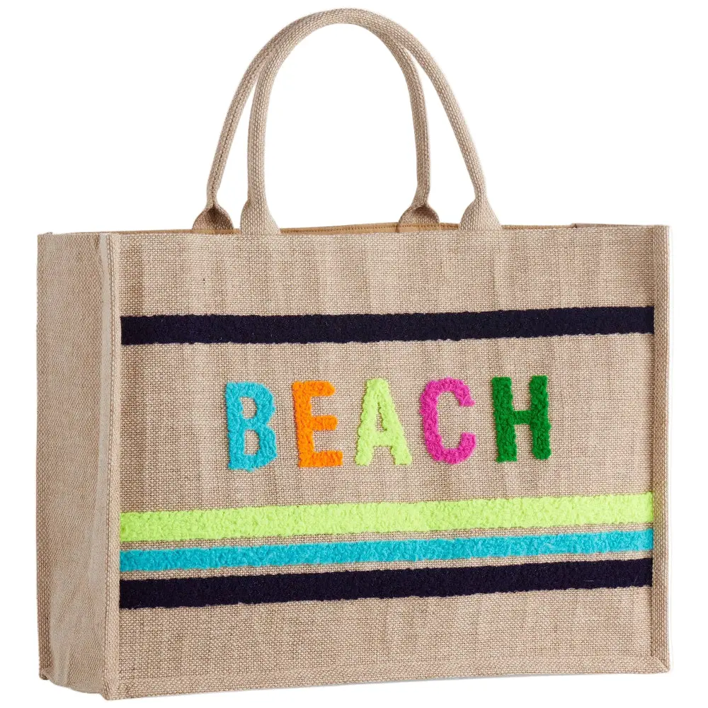 Shiraleah Jute Beach Tote - 7" X 13.5" X 19" 1