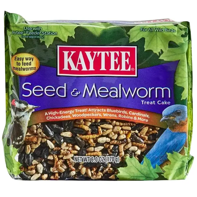 Kaytee Sunflower Seed & Mealworm Treat Cake - 6 Oz. 1