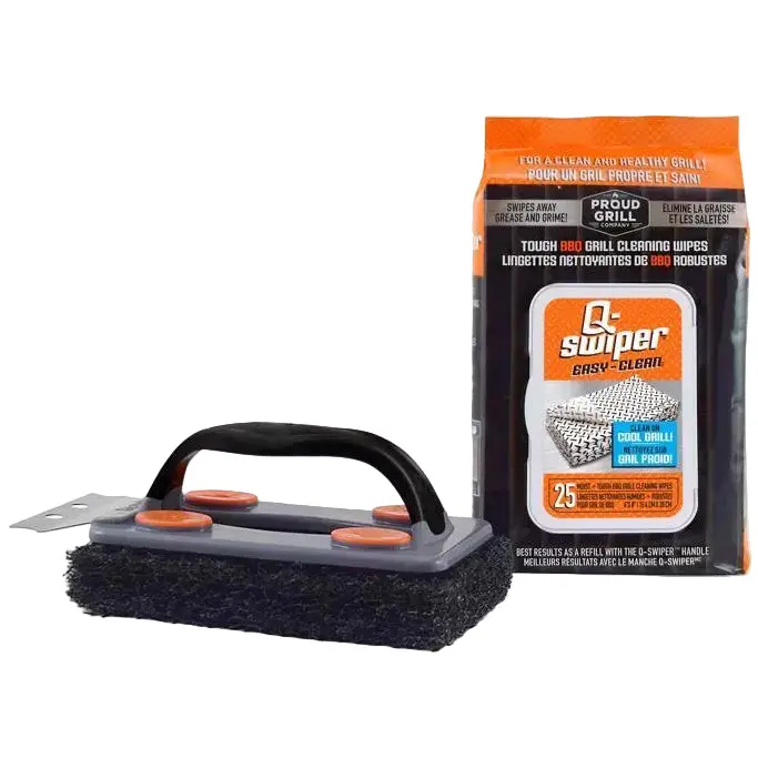 Proud Grill Q-Swiper Cloths (25 Pc.) & Grill Scrubber/Scraper Set 1