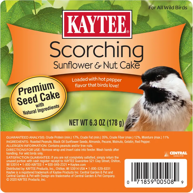 Kaytee Scorching Sunflower Seed & Nut Suet - 6.3 Oz. & 2.2 Lb. 1