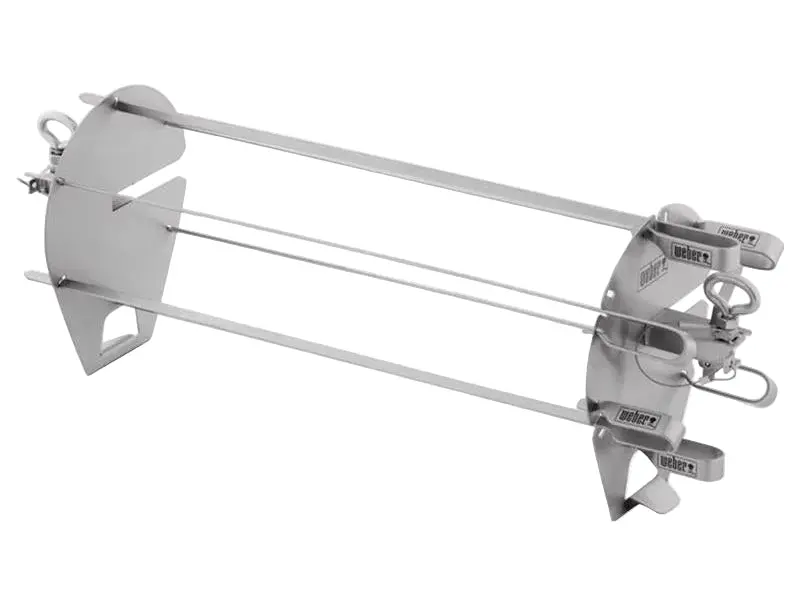 Weber Crafted Stainless Steel Skewer Set & Rack - 5.3" X 17.7" 1