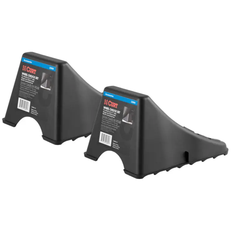 Curt Plastic Wheel Chock Set - 2 Pc. 1