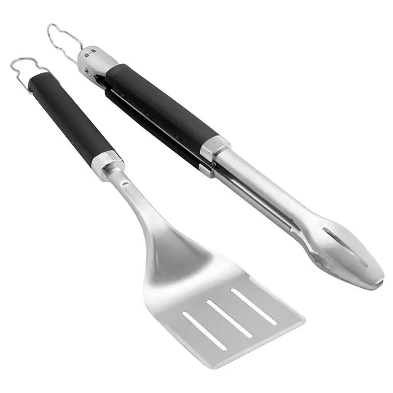 Weber Precision Stainless Steel Grill Spatula & Tongs Set - 2 Pc. 1