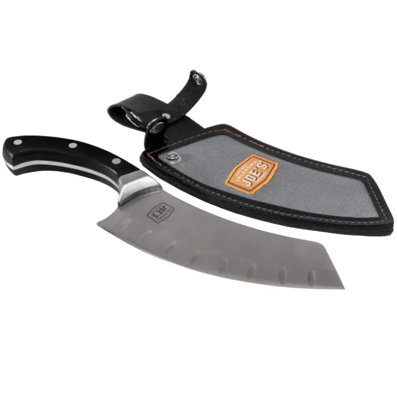 Oklahoma Joe's Blacksmith Carbon Steel Cleaver & Sheath - 12" 1