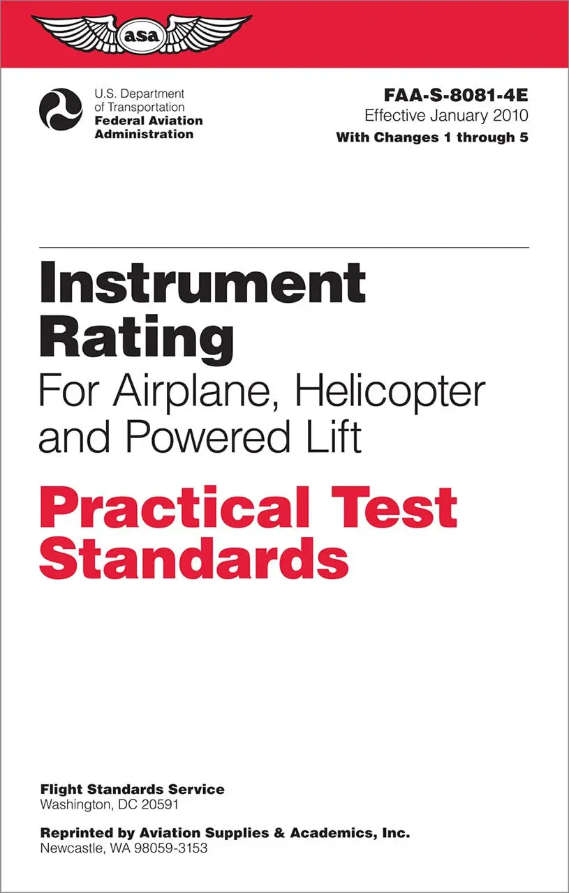 Instrument Rating Practical Test Standards For Airplane, Helicopter And Powered Lift 1