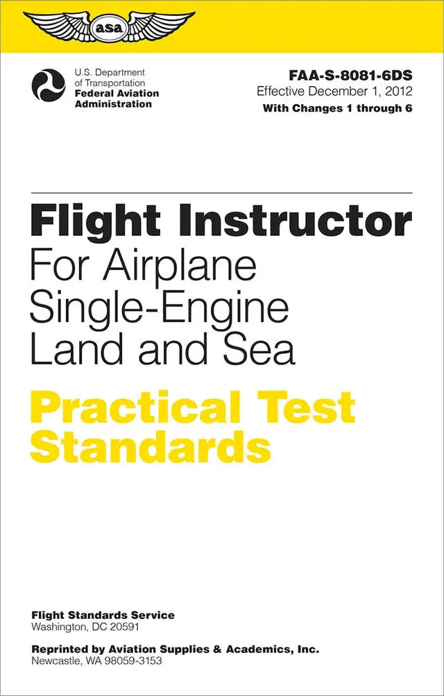 Flight Instructor Practical Test Standards For Airplane Single-Engine Land And Sea 1