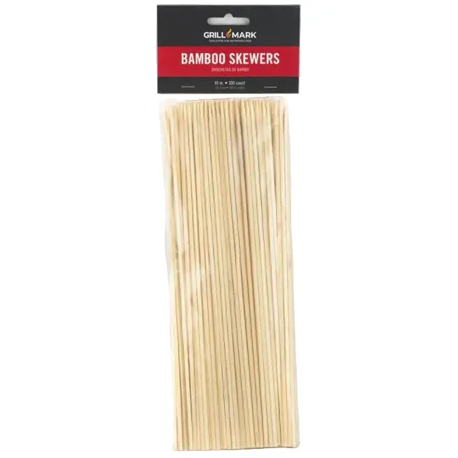 Grill Mark 10" Natural Bamboo Skewers - 100 Pc. 1