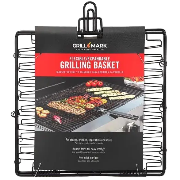 Grill Mark Expandable Steel Grilling Basket - 12" X 13" 1