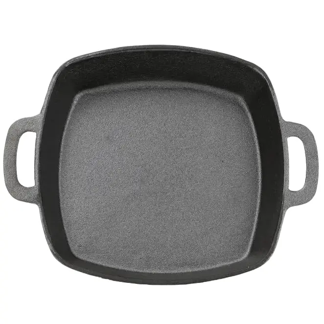 Grill Mark Cast Iron Deep Dish Pan - 10.3" X 12.8" 1