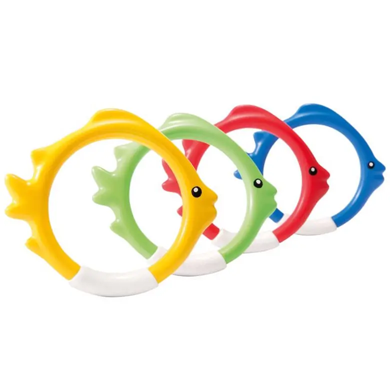 Intex Assorted Plastic Fish-Shaped Diving Rings - 4 Pc. 1