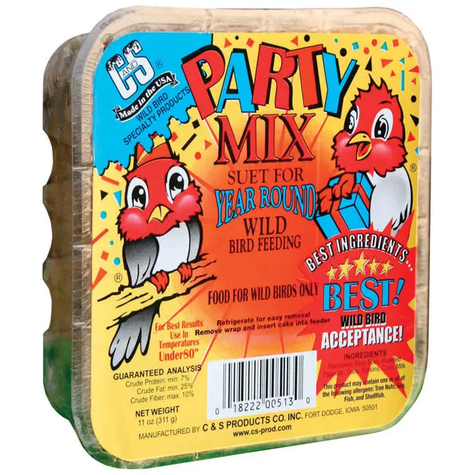 C&S Party Mix Wild Bird Suet - 11 Oz. 1