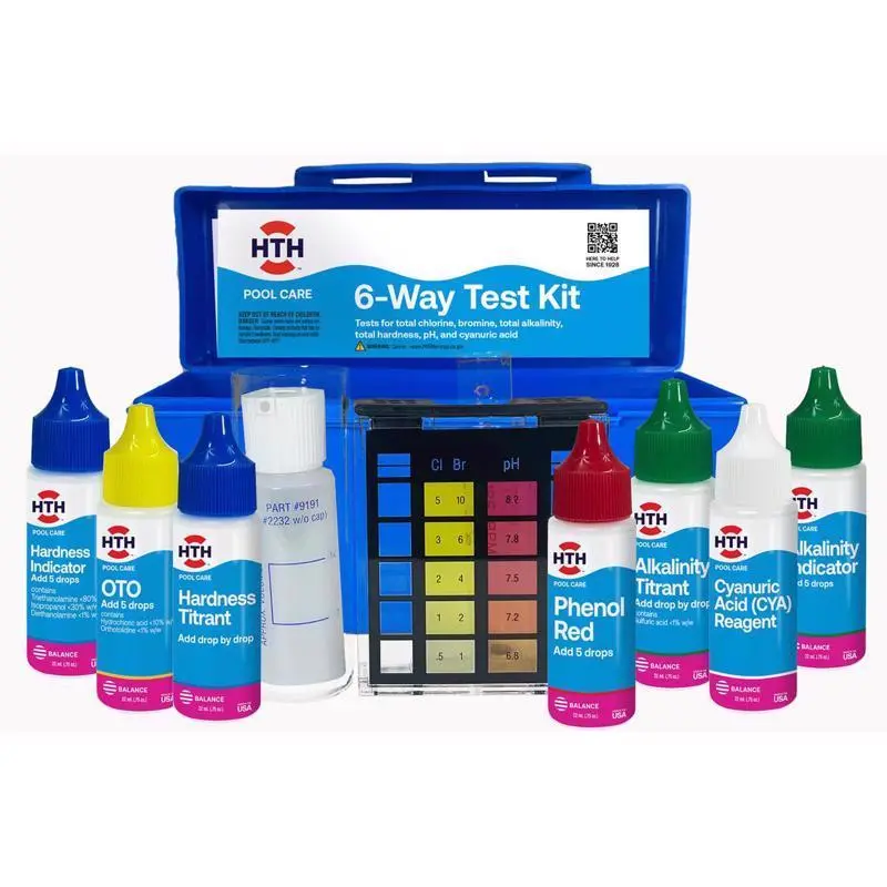 Hth 6-Way Pool Liquid Test Kit 1