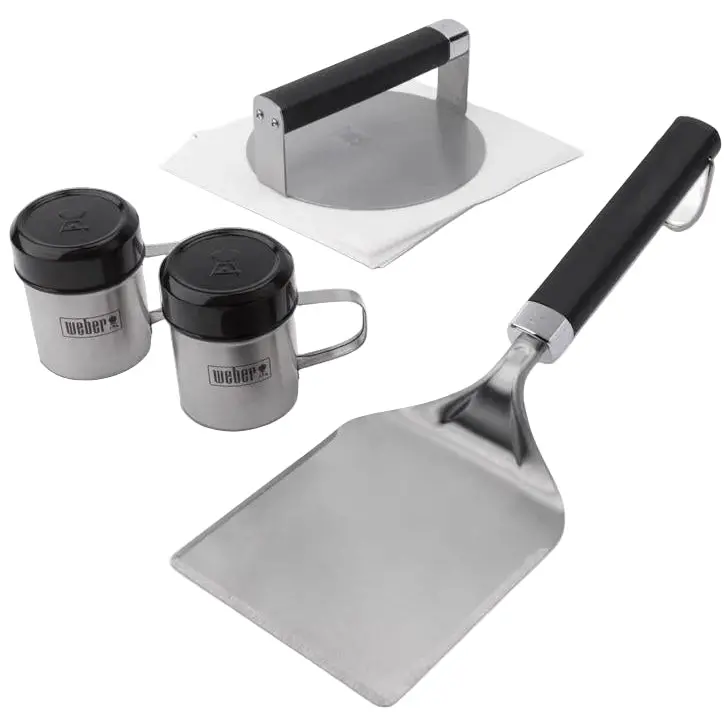 Weber Stainless Steel Smashed Burger Kit - 5 Pc. 1