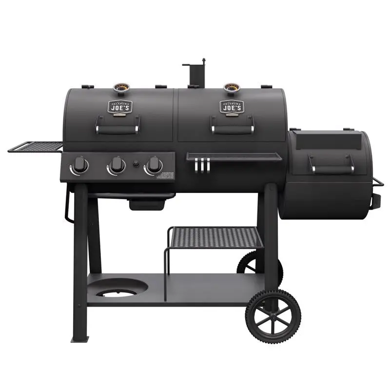 Oklahoma Joe's 3-Burner Canyon Charcoal/Propane Grill & Smoker 1