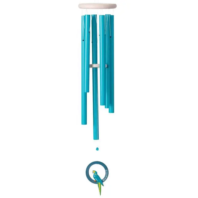 Woodstock Blue Aluminum Margaritaville Pirate Parrot Windchime - 40" 1