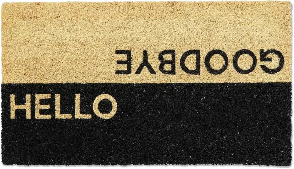 Duotone "Welcome" & "Goodbye" Coir Mat - 17" X 30" 1