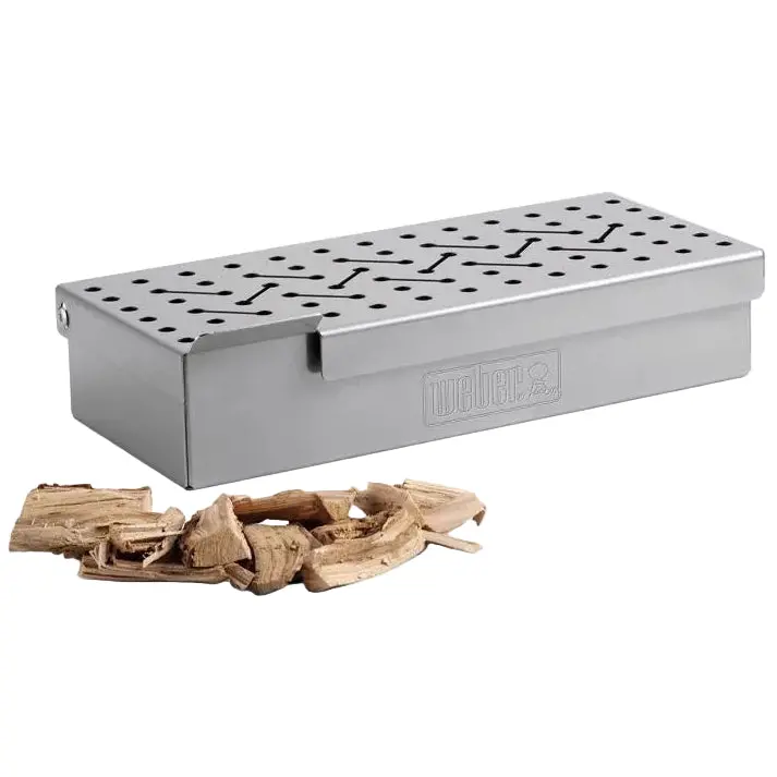 Weber Stainless Steel Pellet Smoker Box - 4.7" X 9.7" 1